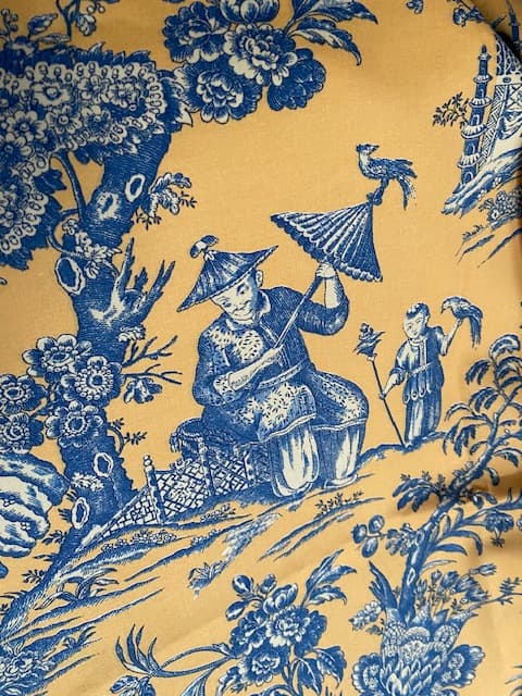 Blue Toile de Jouy, view 2