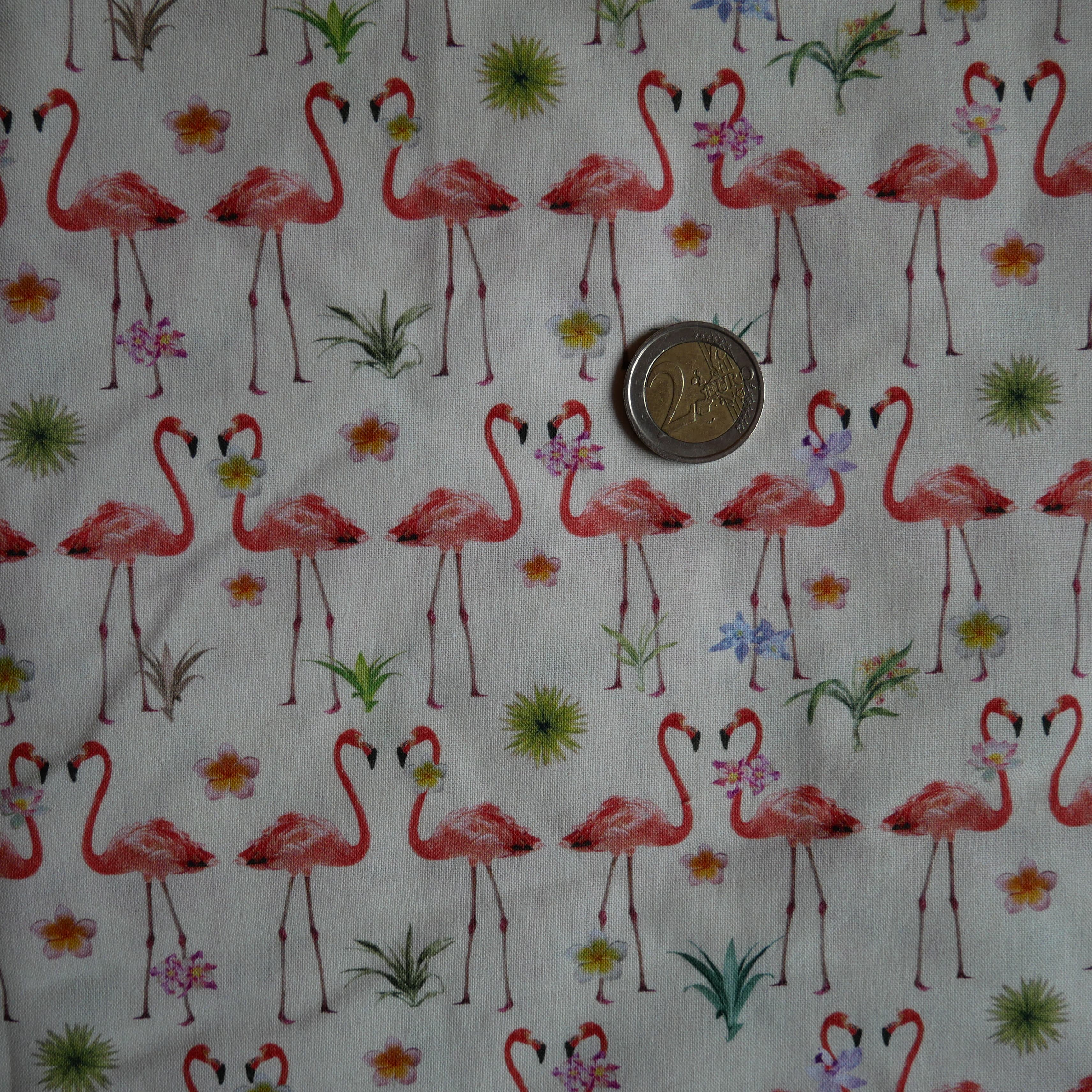 Tissu flamants roses 2