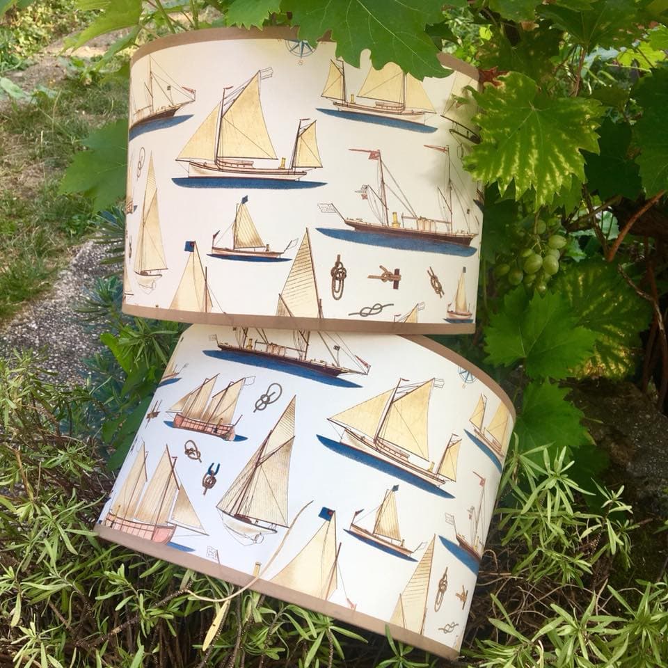 Appliques demi lune thème bateaux (papier)