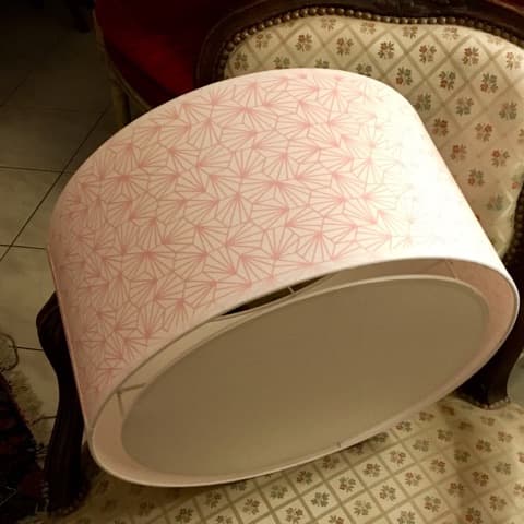 Tissu japonais graphique rose vue 3