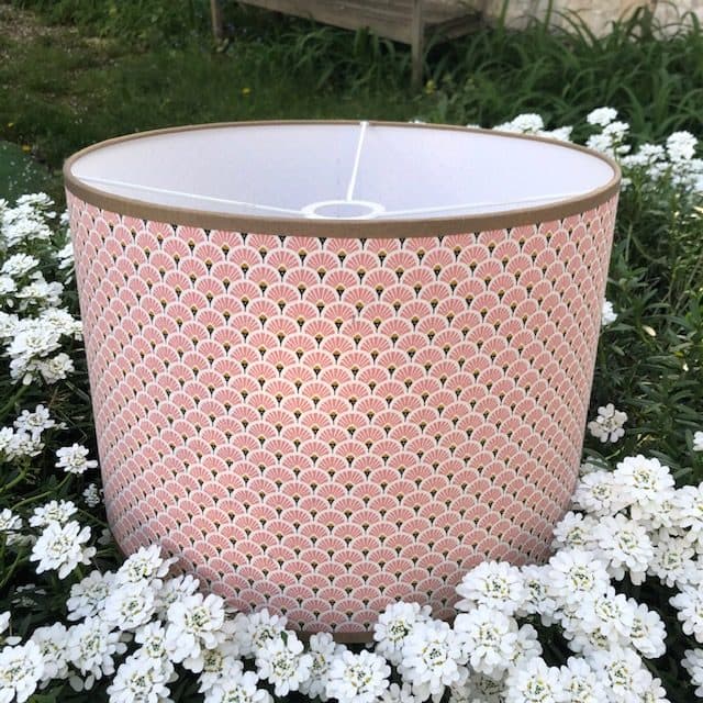Tissu japonais éventails roses vue 3