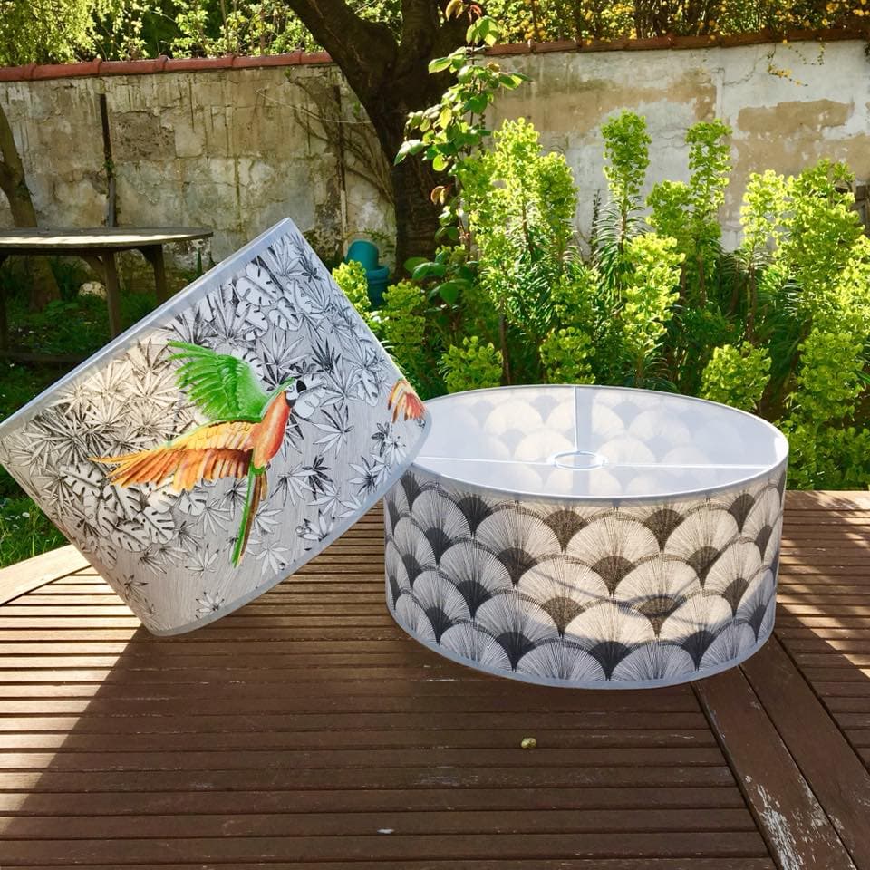 Tissu papyrus gris vue 3