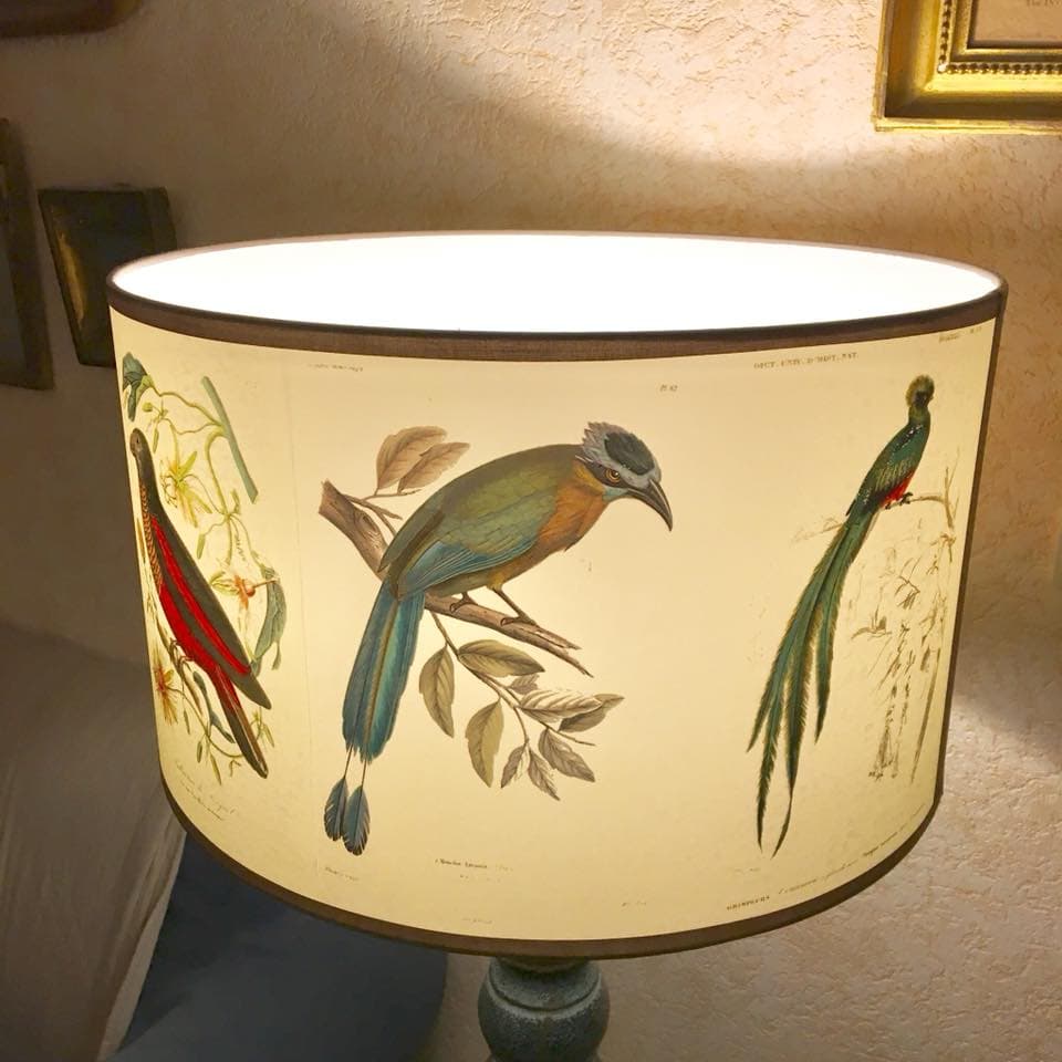 Abat-jour thème oiseaux vue 8