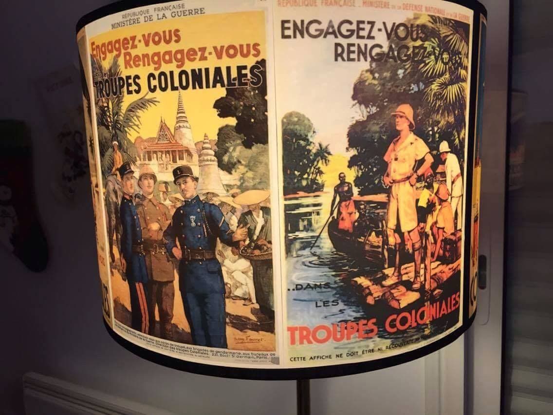 Abat-jour thème militaire vue 4