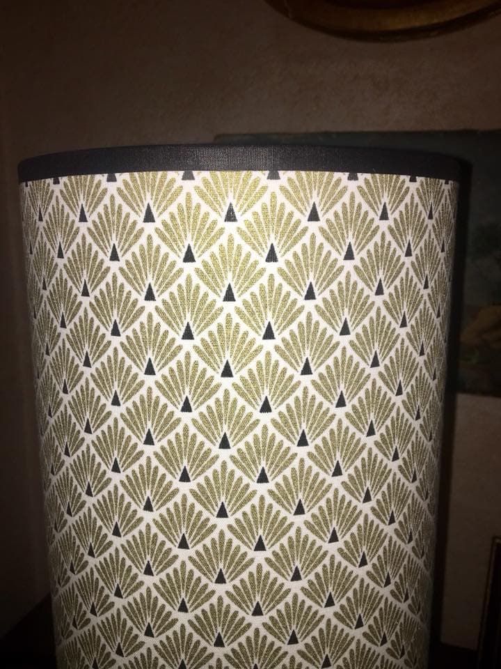 Tissu "plumes de paon" doré vue 2