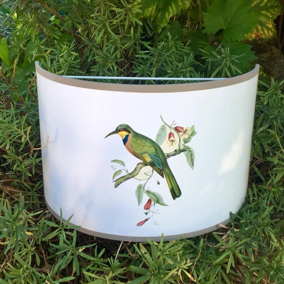 Applique demi-lune oiseau