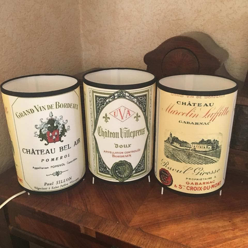 Lampe à poser thème Vin