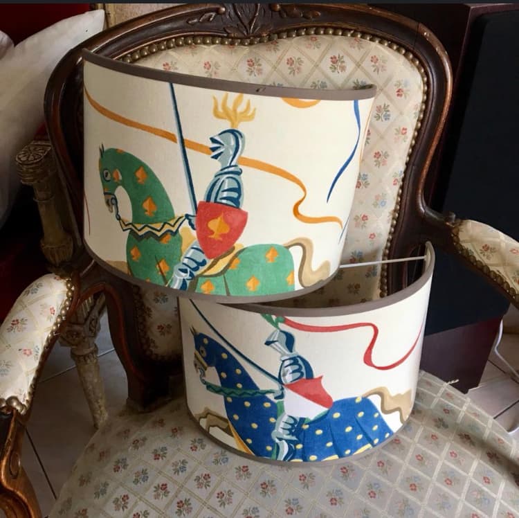 Applique demi-lune tissu tournoi
