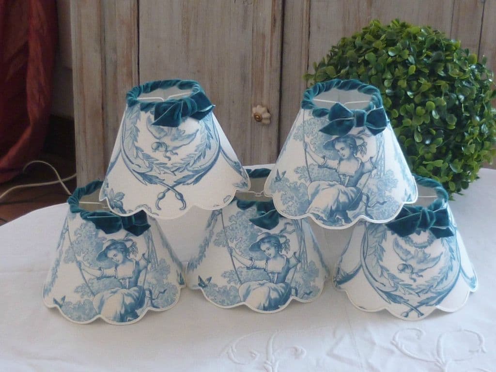 Toile de Jouy Ludivinebleue vue 2