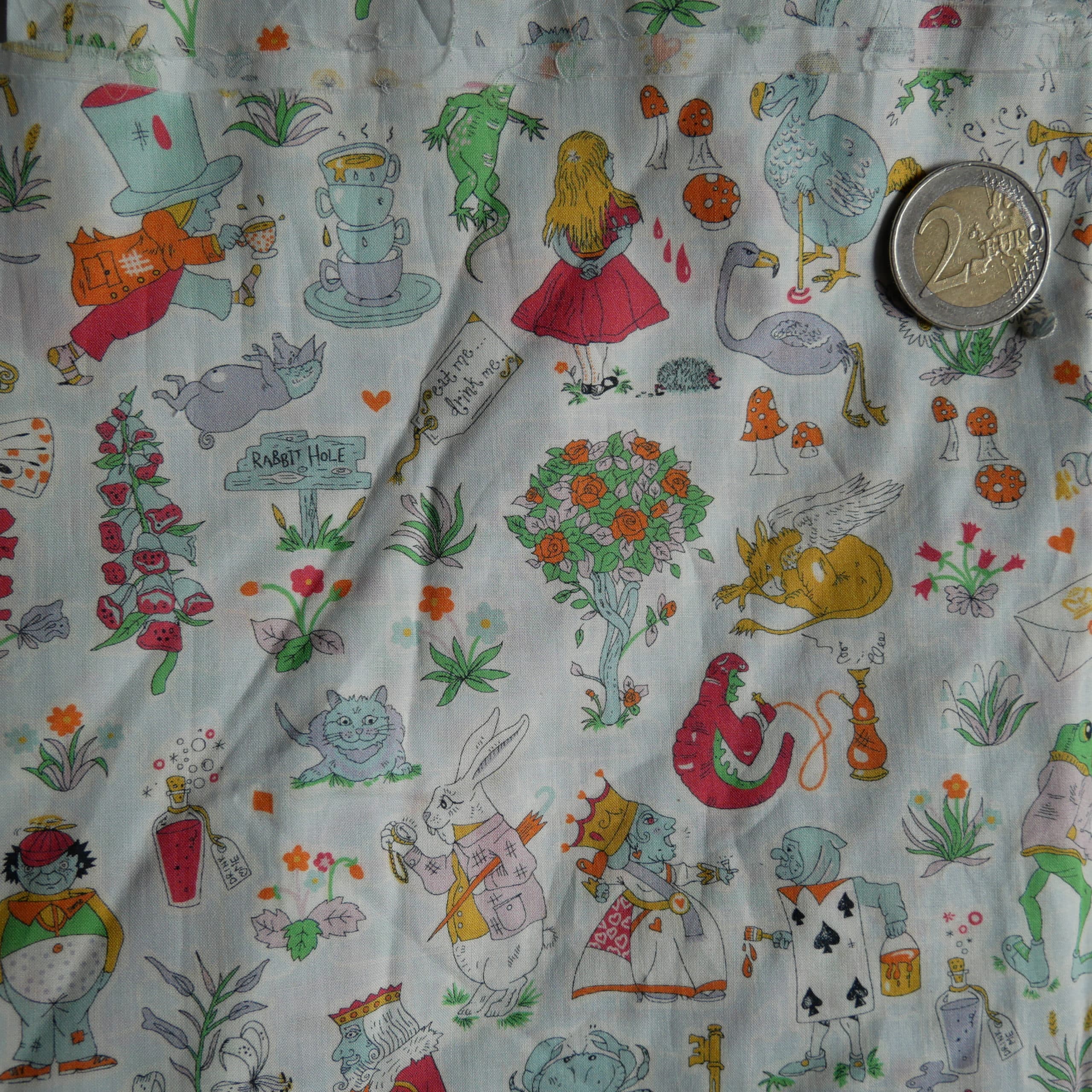 Tissu Liberty Alice in wonderland