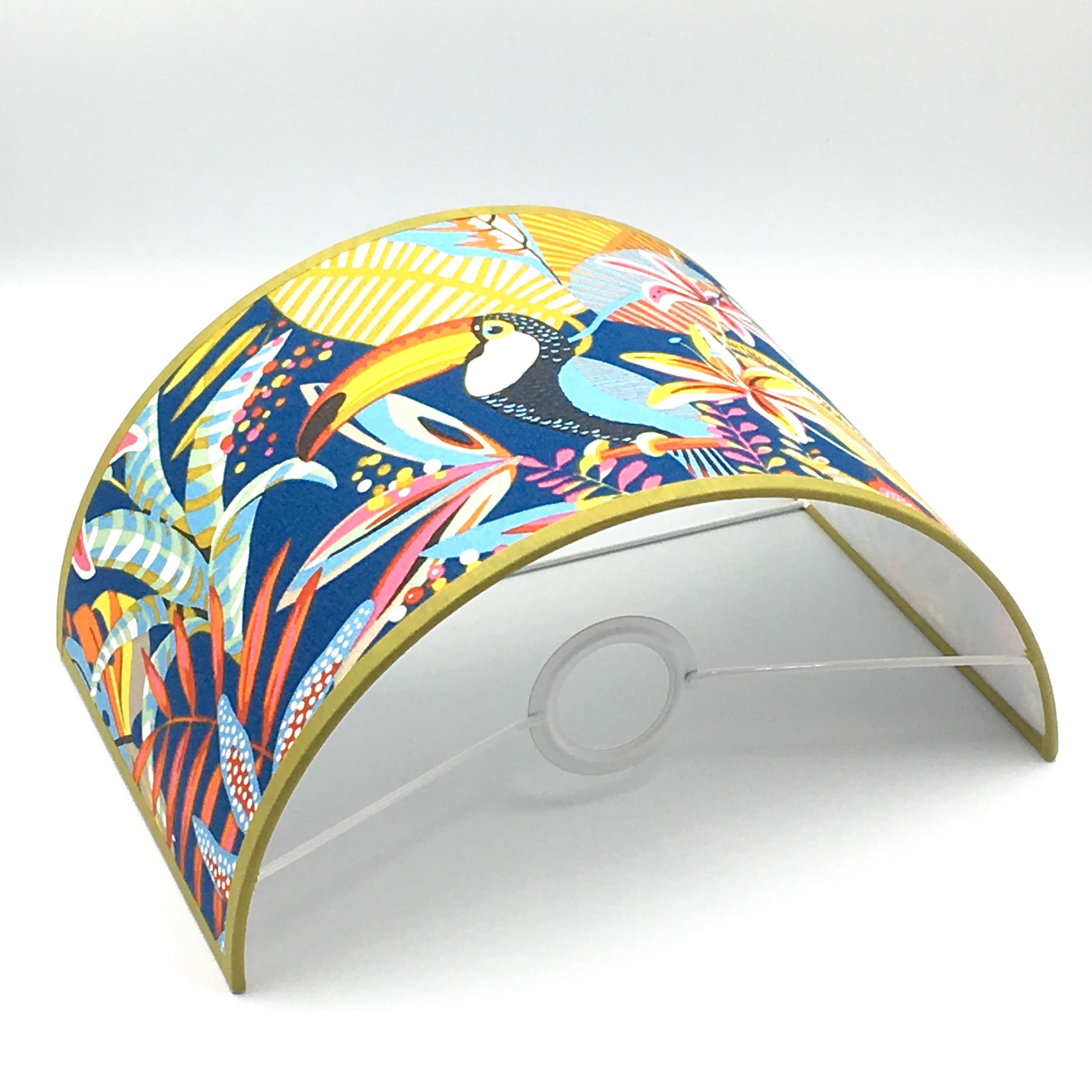 Applique demi-lune thème toucan/perroquet