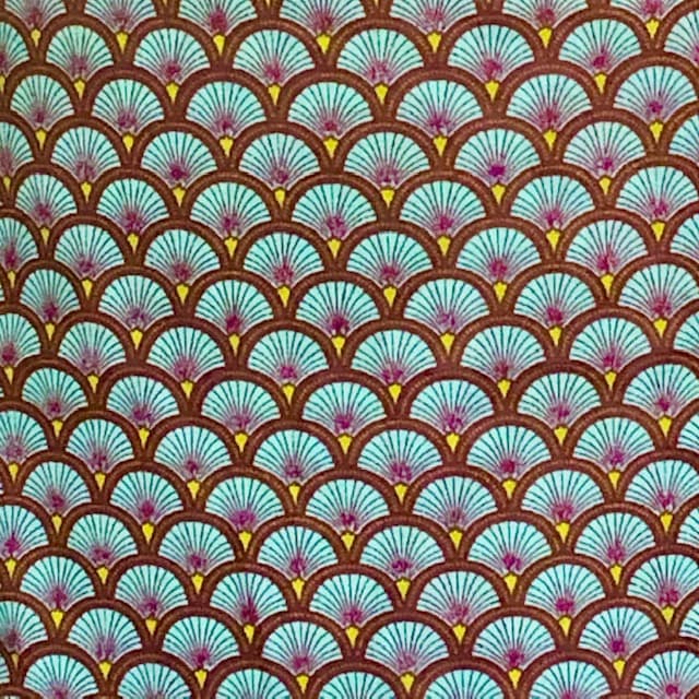Tissu éventails plumes de paon