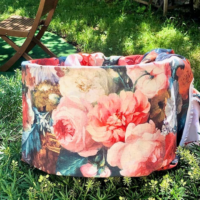 Tissu fleurs anciennes vue 2