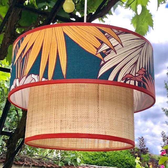 suspension double rabane/tissu
