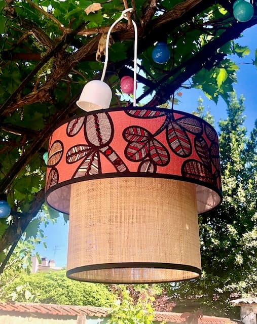 suspension double rabane/tissu vue 2