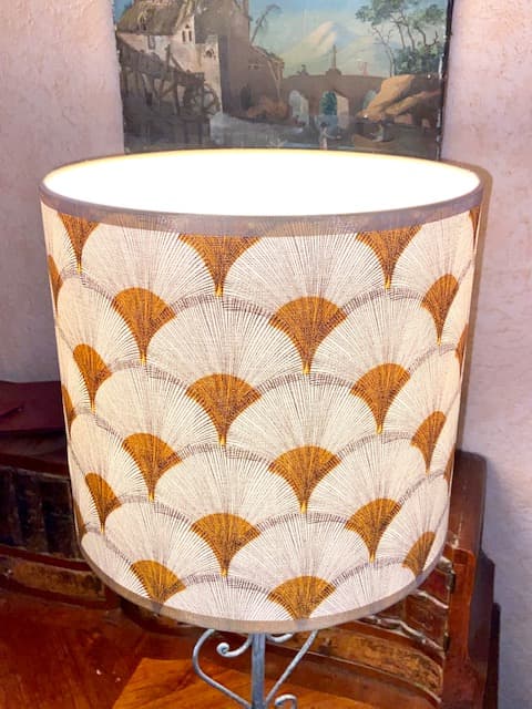 Tissu papyrus jaune vue 2