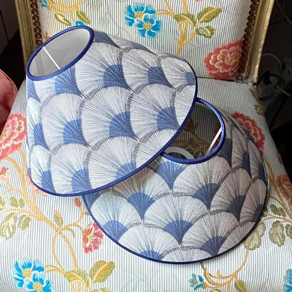 Tissu papyrus bleu vue 3