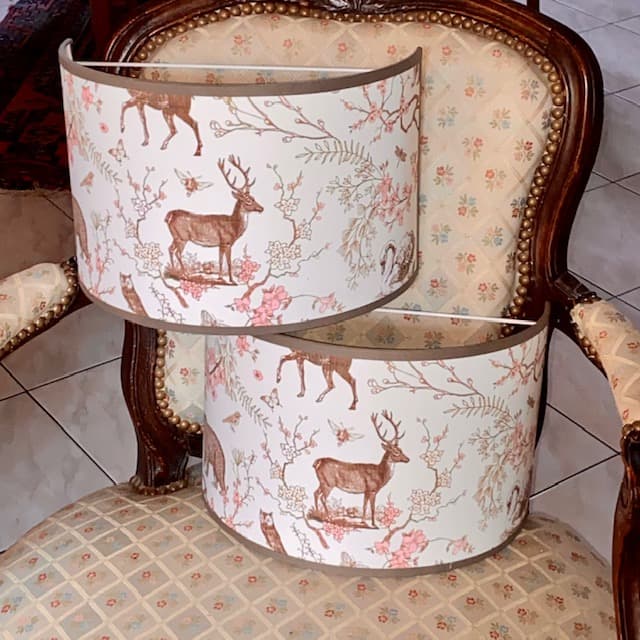 Tissu woodland rose et marron vue 4