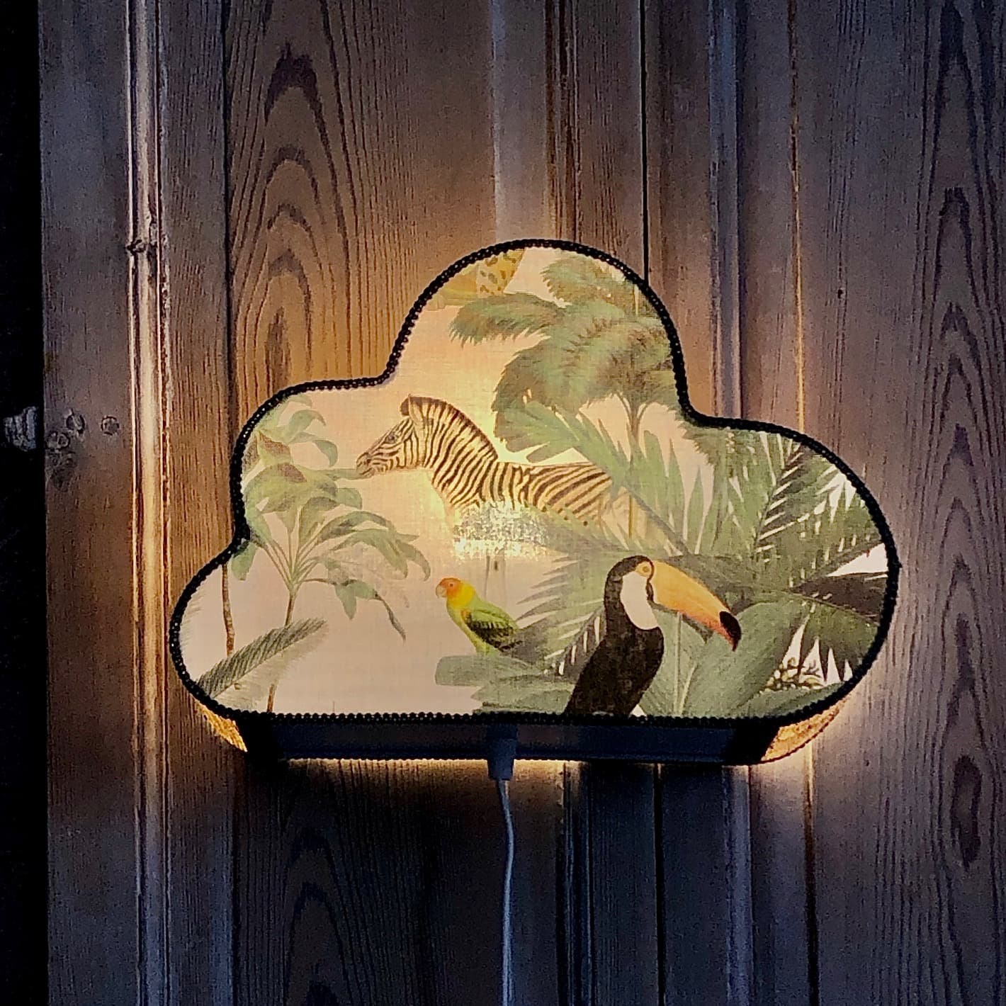 Applique nuage raphia/tissu vue 5