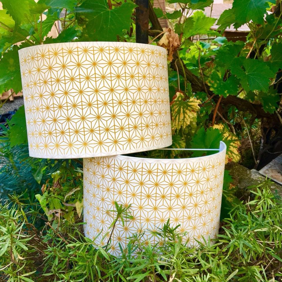 Applique demi-lune tissu ou papier japonais