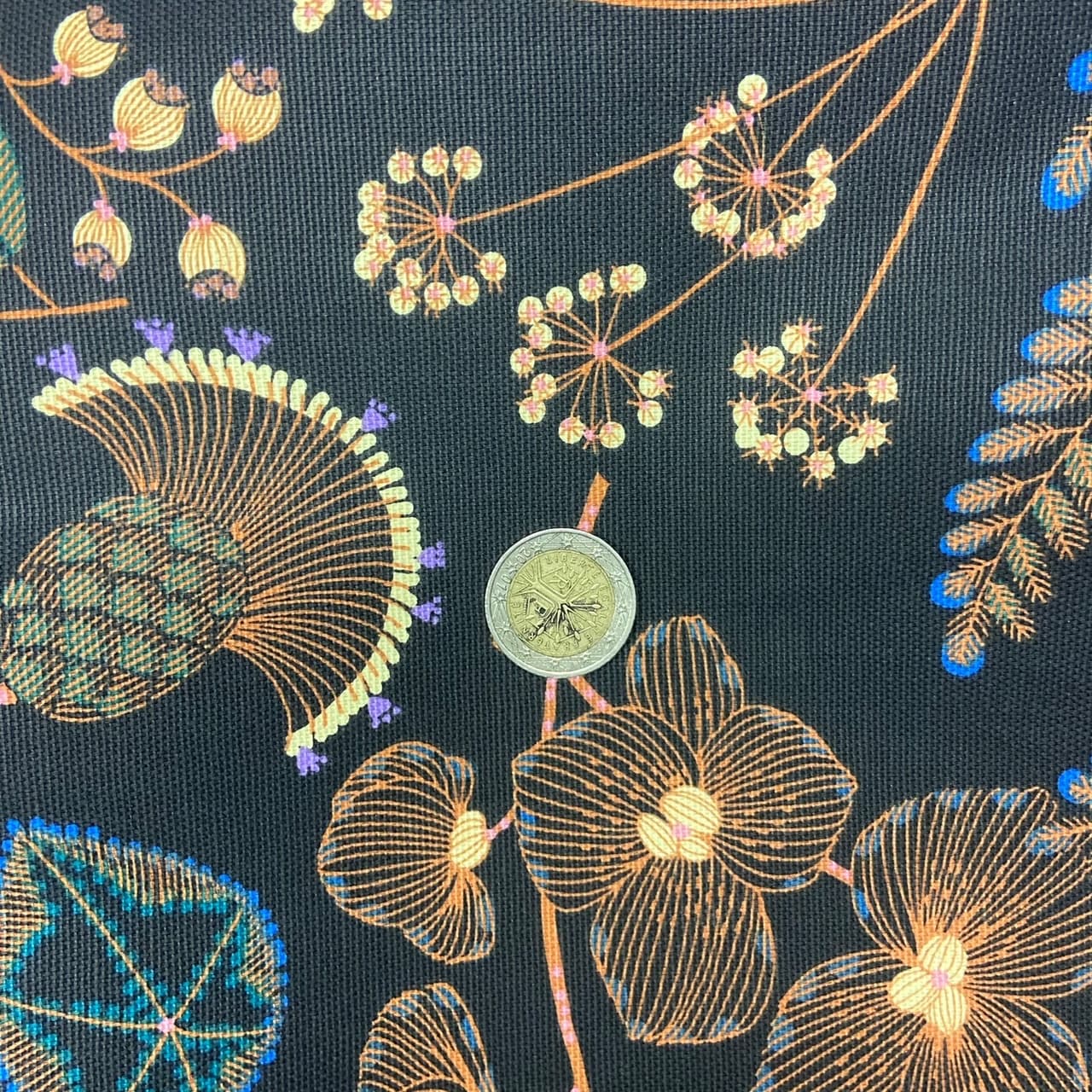 Tissu Phoenix fond noir