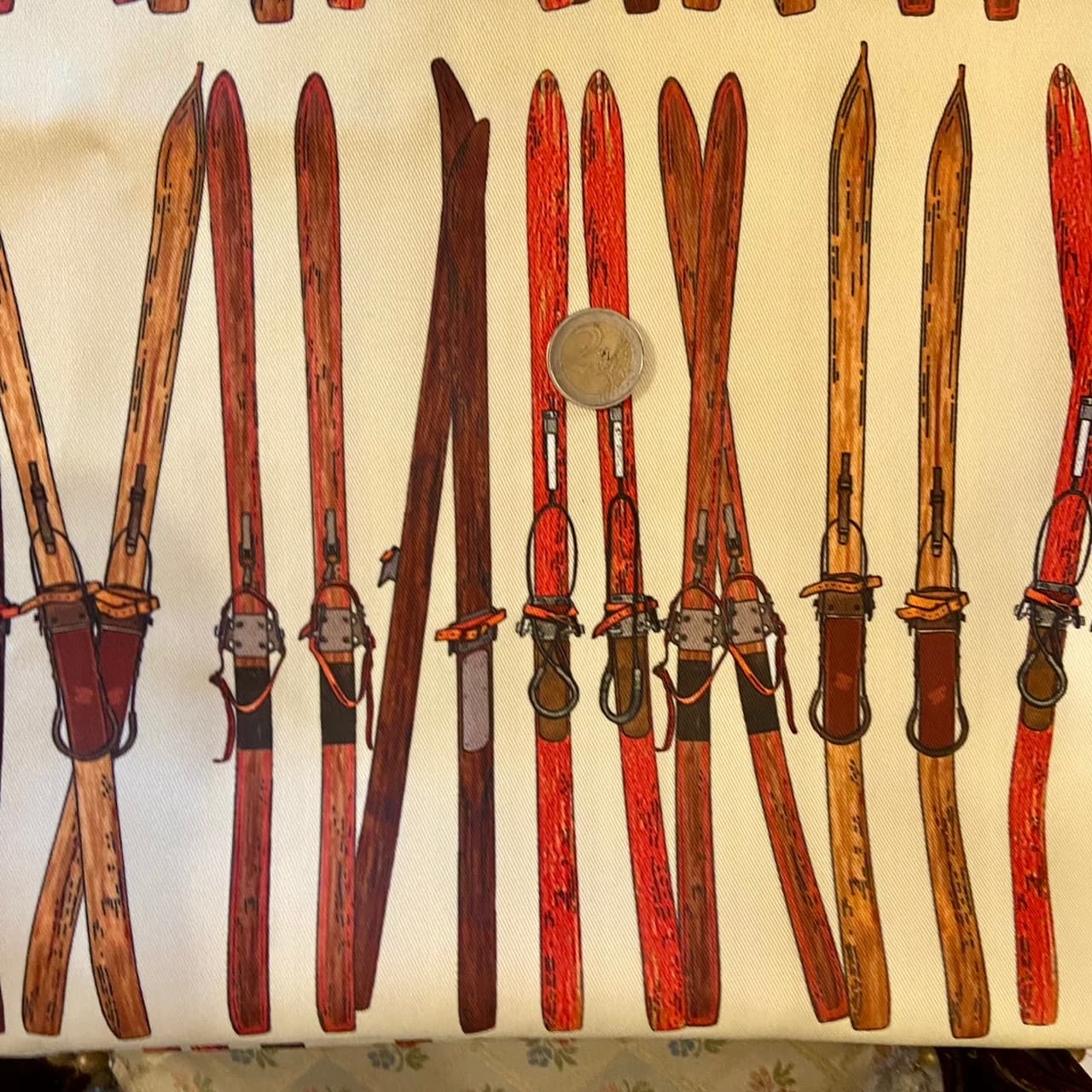 Tissu ski vintage