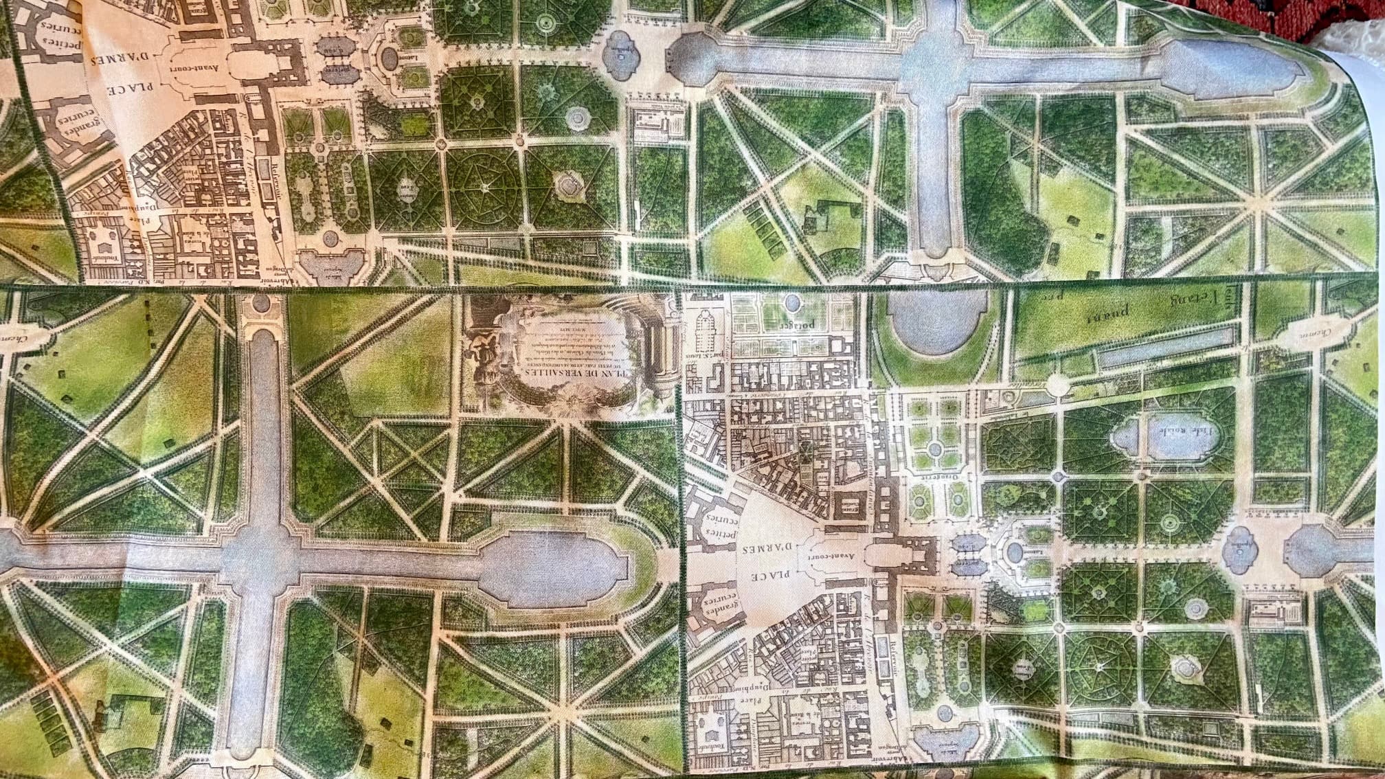 tissu les jardins de Versailles