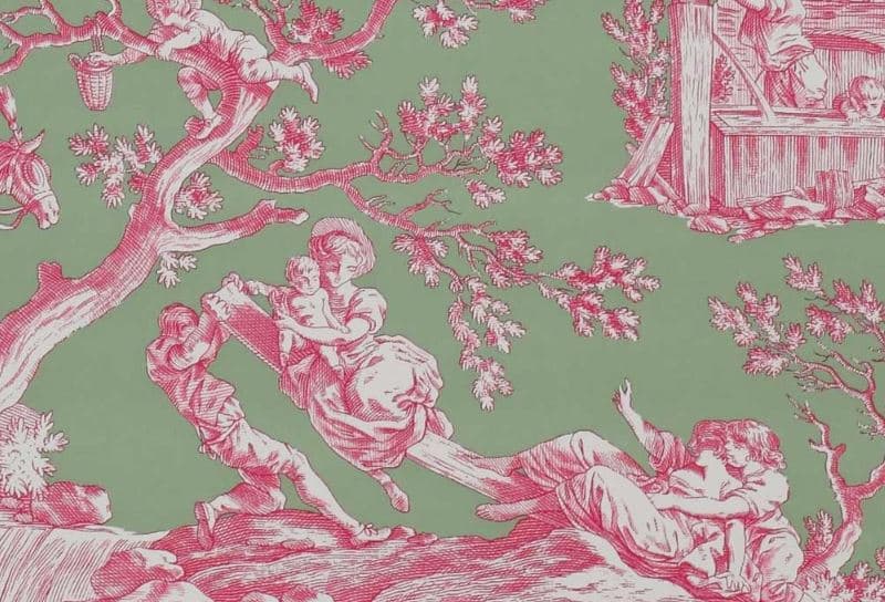 Toile de Jouy fabric from La Musardière (Manuel Canovas), view 2