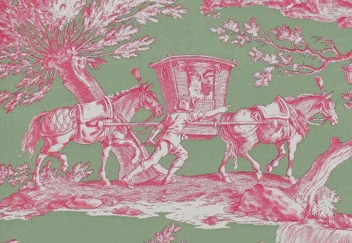 Toile de Jouy fabric from La Musardière (Manuel Canovas), view 4