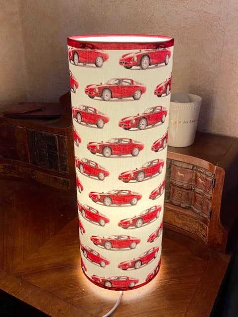 Alfa Romeo racing car fabric, view 2