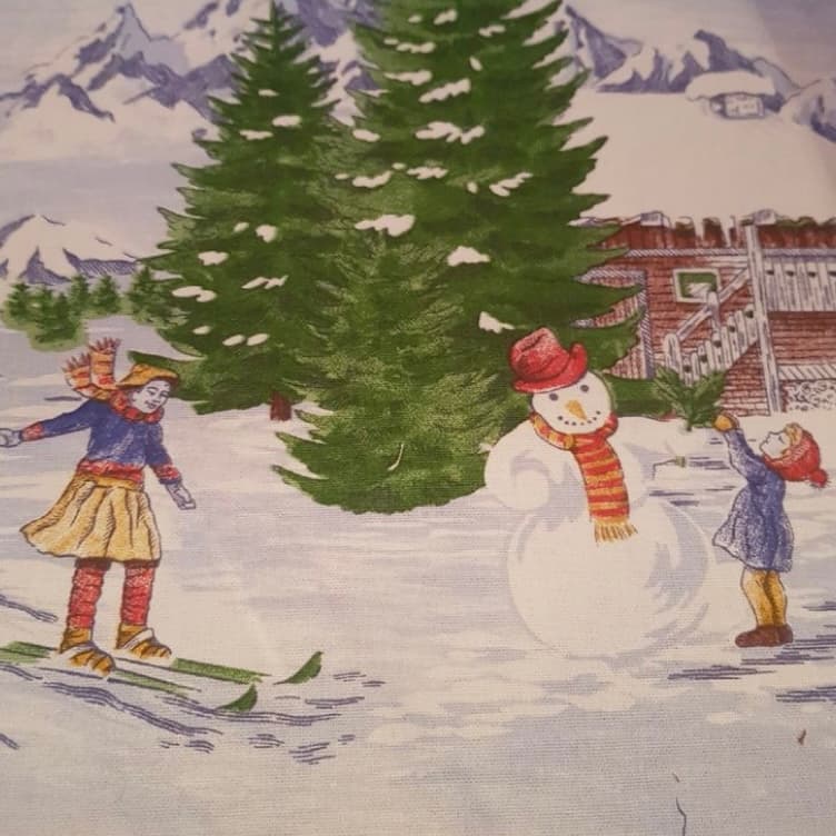 Vintage mountain fabric, view 3