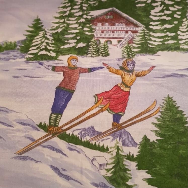 Vintage mountain fabric, view 5