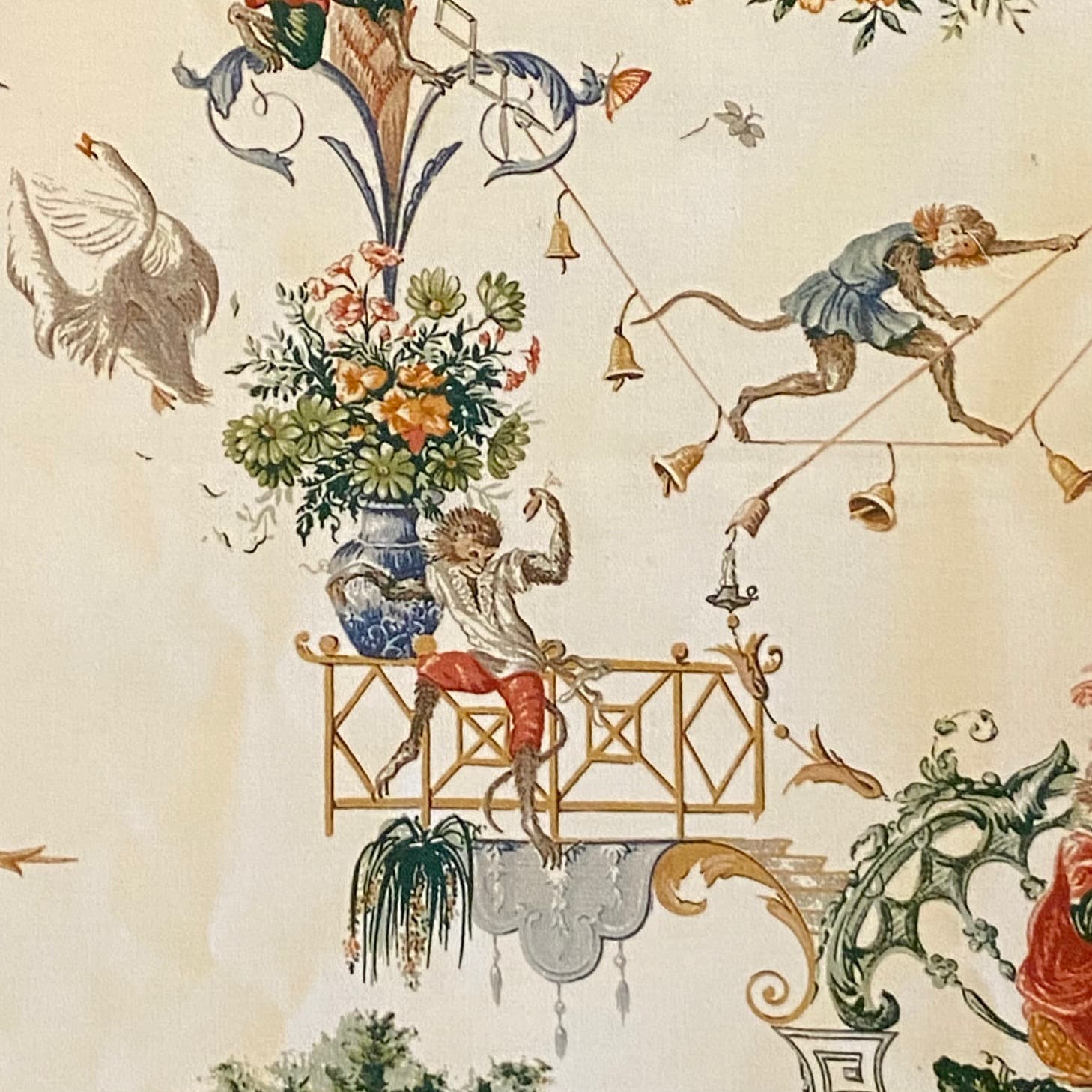 ‘La singerie’ fabric by Pierre Frey, view 5
