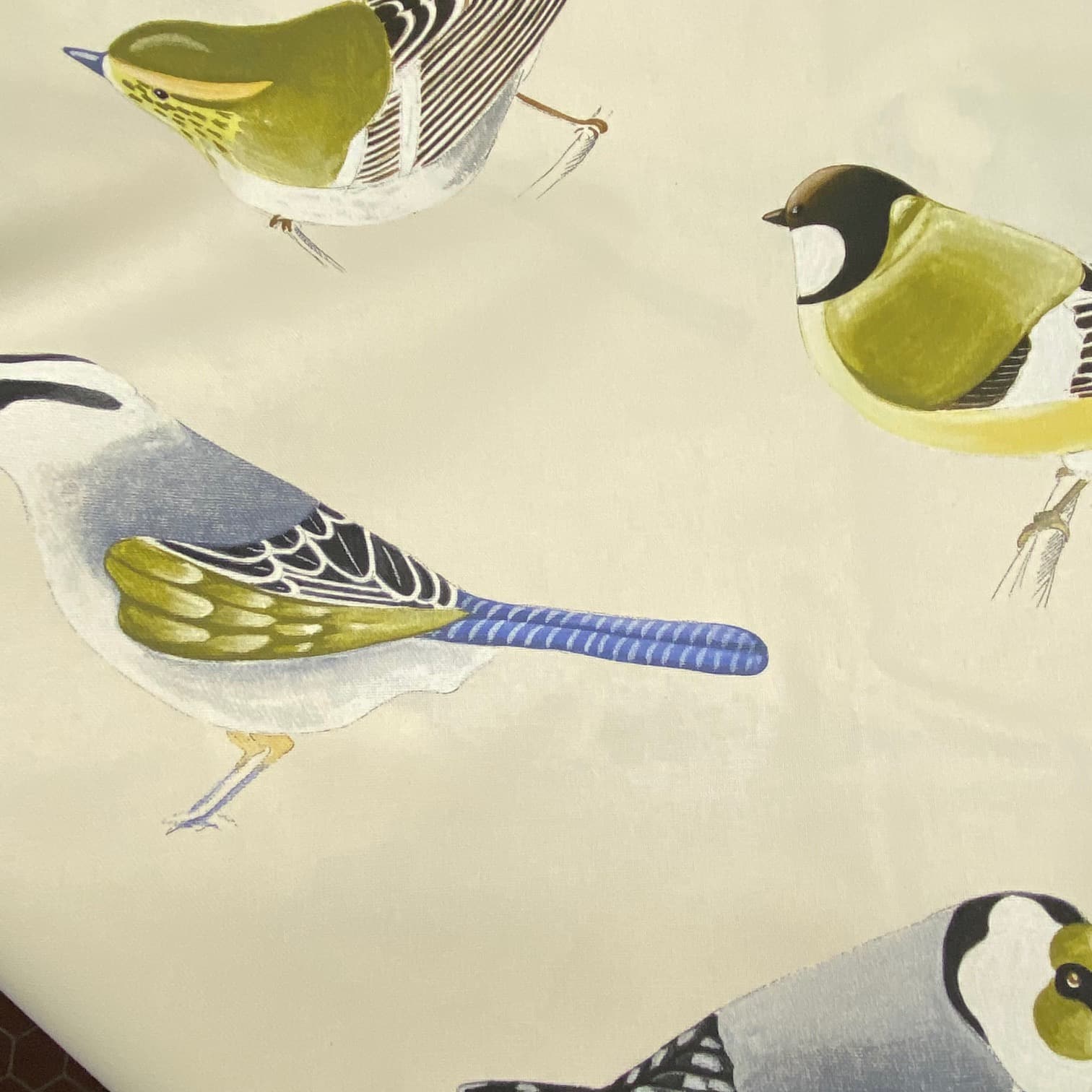 Titmouse fabric (Thévenon), view 2