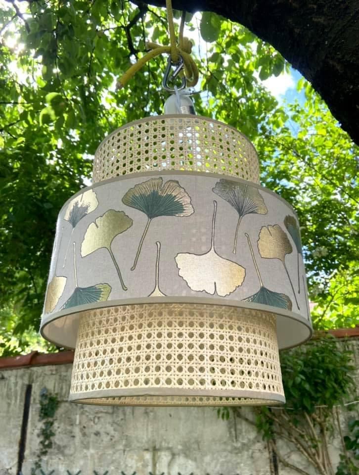 Suspension triple cannage/tissu