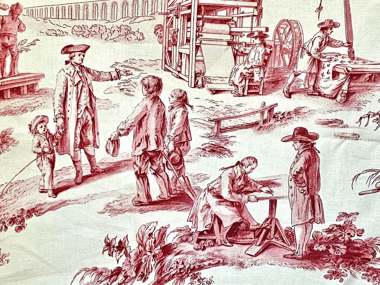 Toile de Jouy "les travaux de la manufacture"