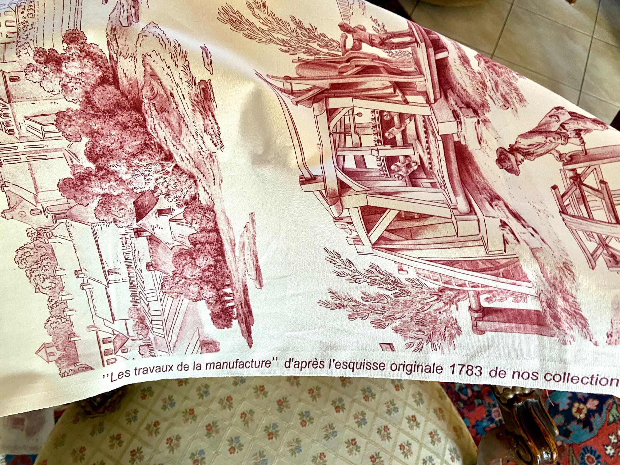 Toile de Jouy ‘les travaux de la manufacture’, view 5