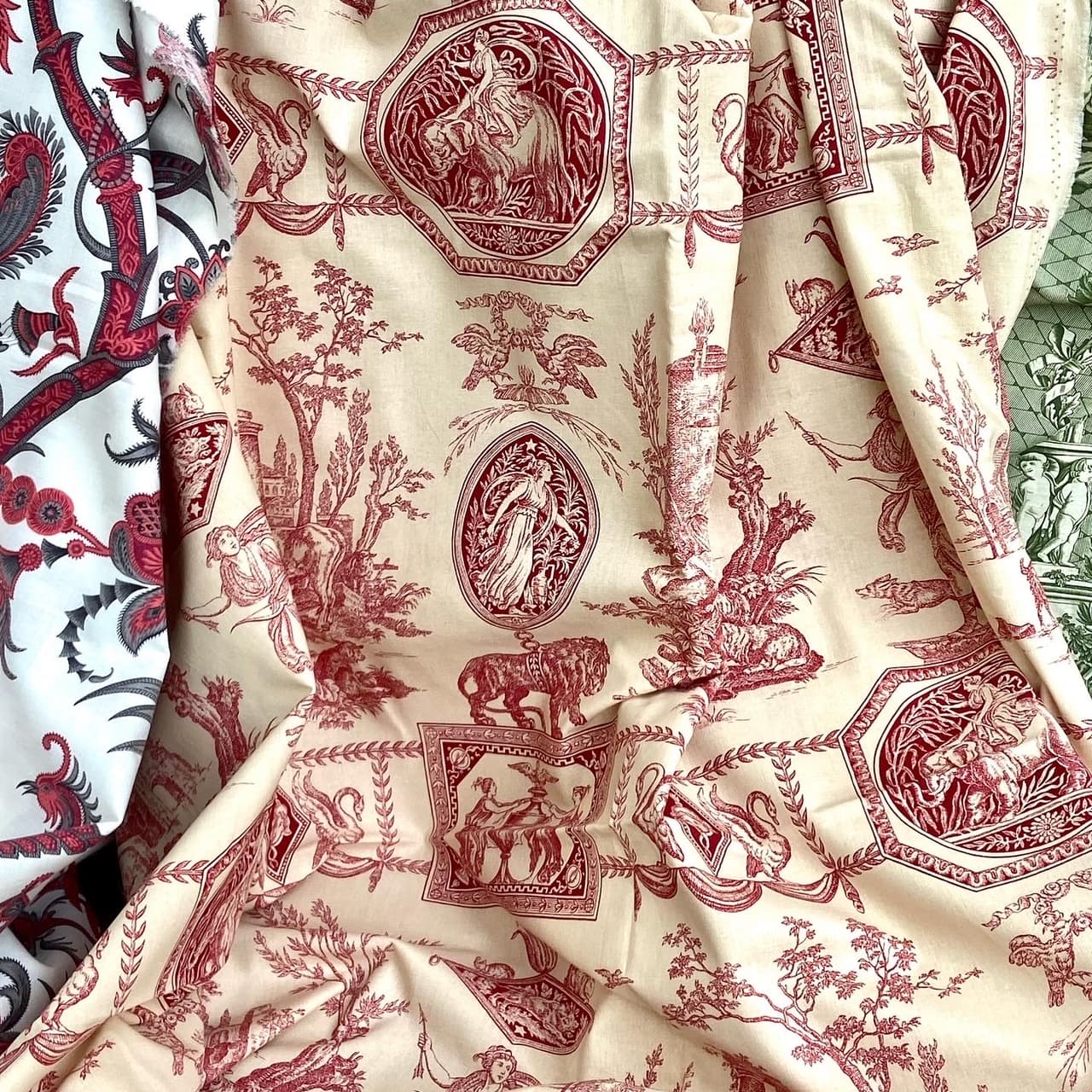Toile de Jouy Diane chasseresse ,éditée par Scheurer (désormais Casal)