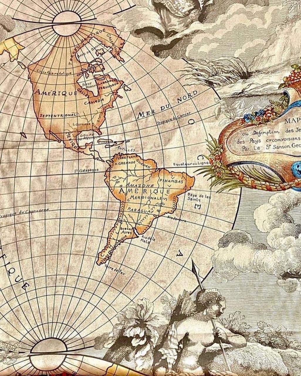 Tissu Planisphères, Pierre Frey
