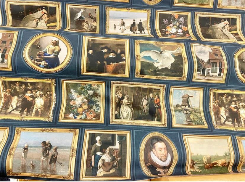 Tissu tableaux hollandais