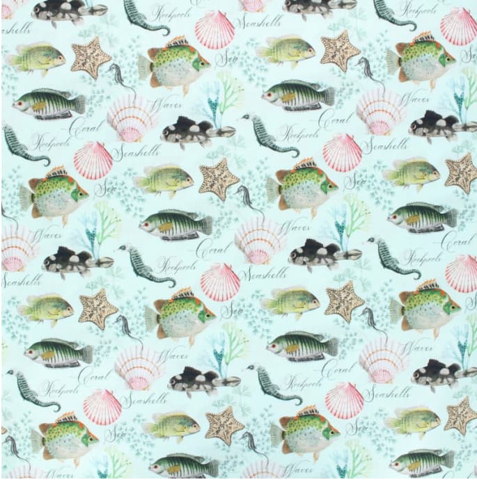 Tissu Poissons des mers du sud