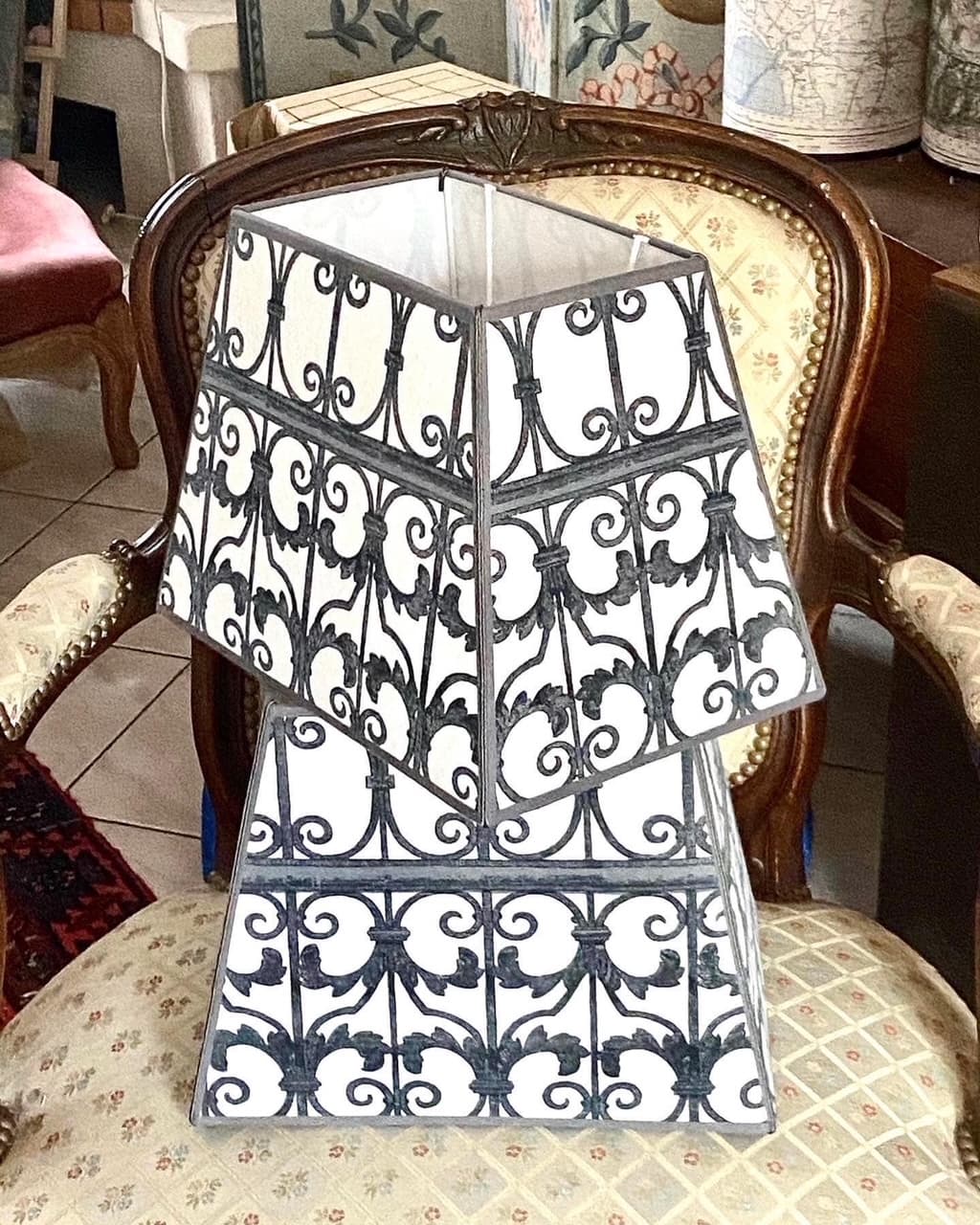 Rectangular fabric lampshade (choice of fabric), view 2