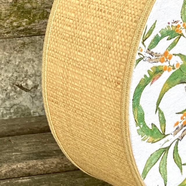 Tambourine lamp, fabric and rabane (various sizes available, choice of fabrics), view 3