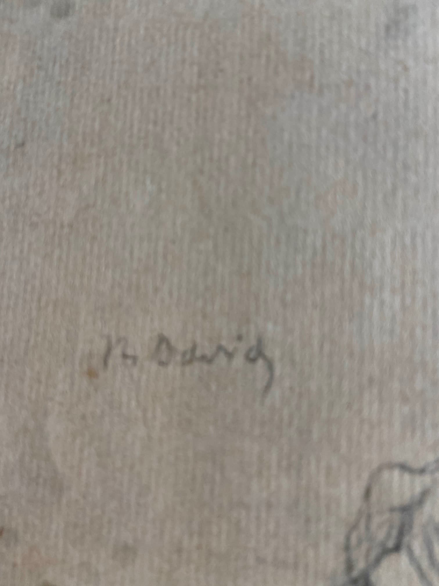 Portrait of a woman signed R or N David, view 2