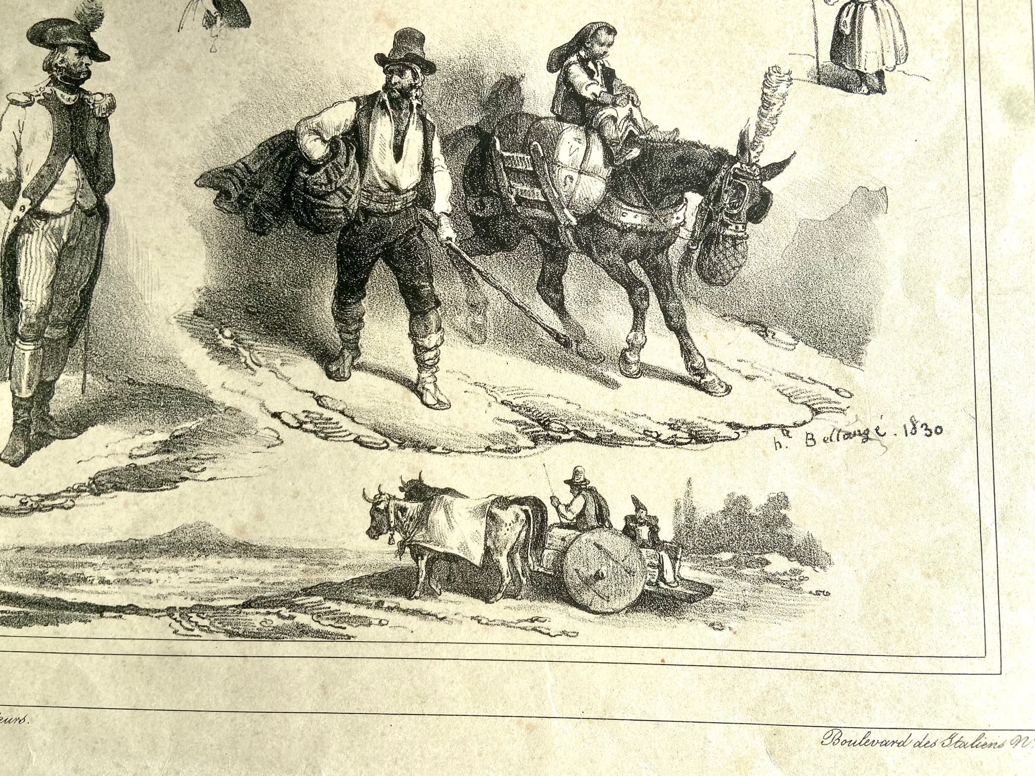 two engravings by Bellangé, with damaged edges, view 3
