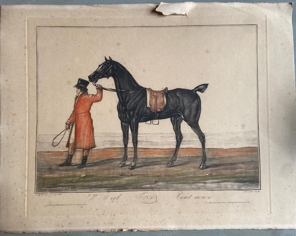 Gravure ancienne en aquatinte, Carle Vernet