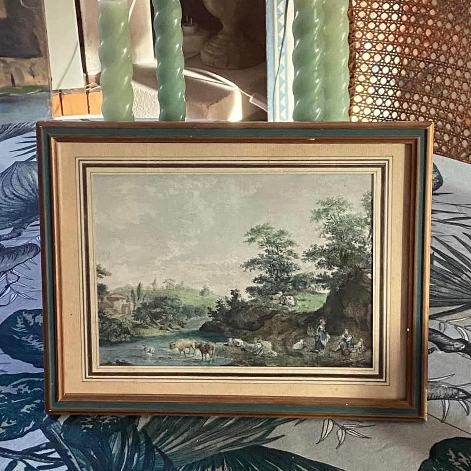 Grande scène champêtre encadrée