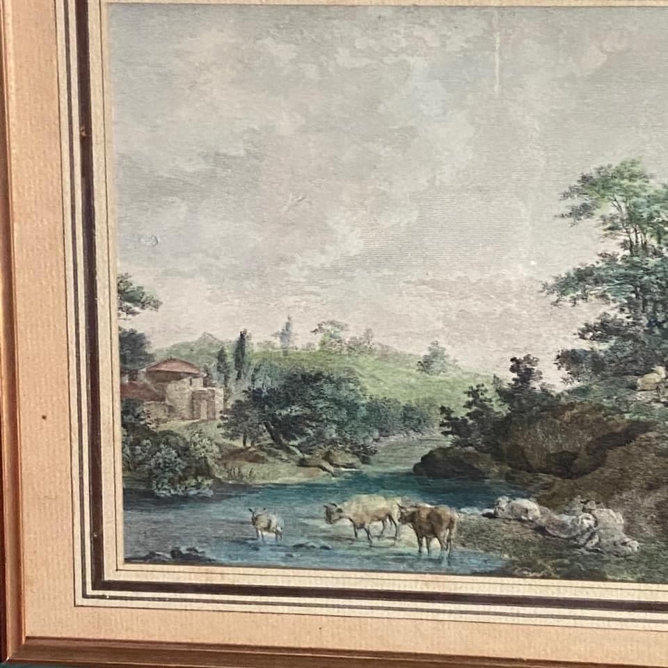 Large framed rural scene, view 2
