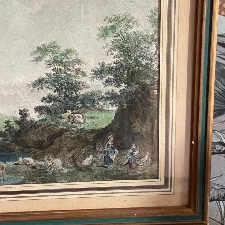 Large framed rural scene, view 3