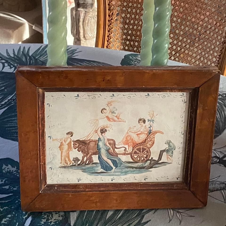 gouache scène antique